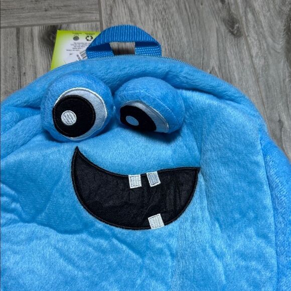 Blue Plush Monster Backpack - Picture 2 of 6